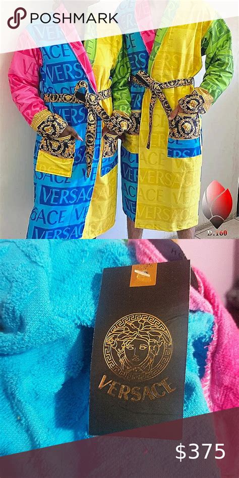 versace robe multicolor|Versace robe discount.